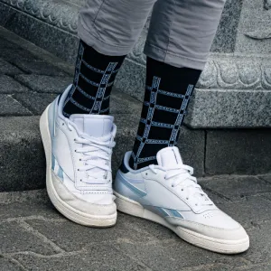 KWADRON - TATTOO BLACK SOCKS - размер 36-40