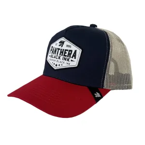 PANTHERA – ЧЕРВЕНО/СИНЯ И КАФЯВА ШАПКА С КОЗИРКА